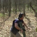 Tactical shooting with assault rifle Tavor