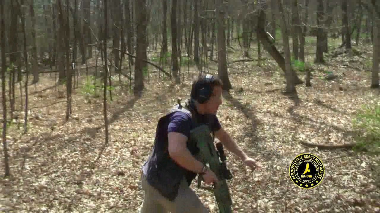Tactical shooting with assault rifle Tavor