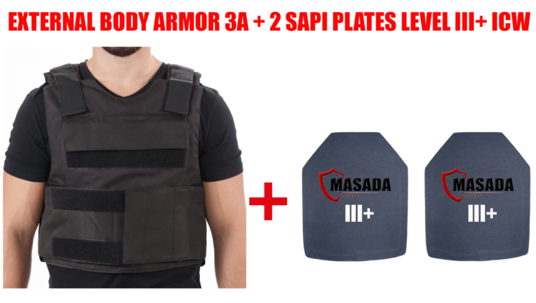 External Body Armor Level IIA 2 SAPI Plate Level III+ ICW